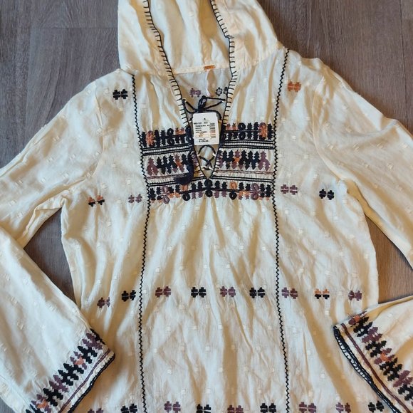 Free People Embroidered Long Sleeve Pullover - Picture 2 of 13